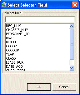 The mark selector screen.