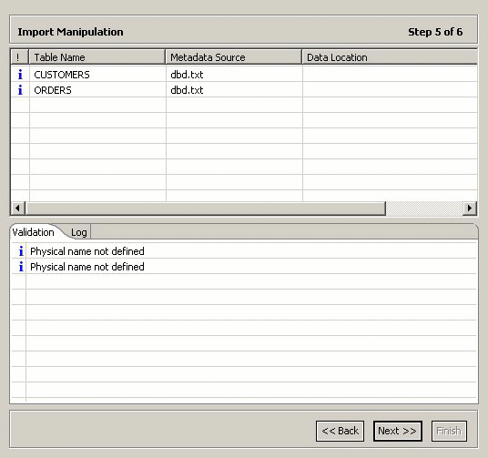 Import Manipulation Screen