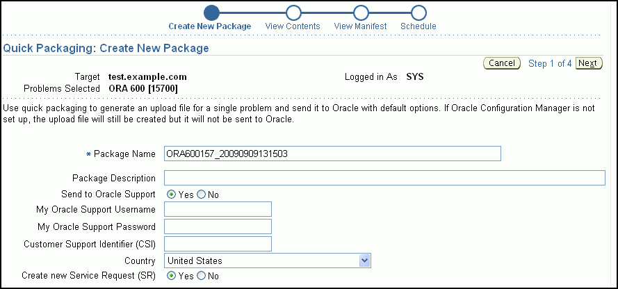 Description of quick_package_1_11gr2.gif follows